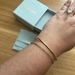 Mejuri flexi thin bangle 14k solid gold